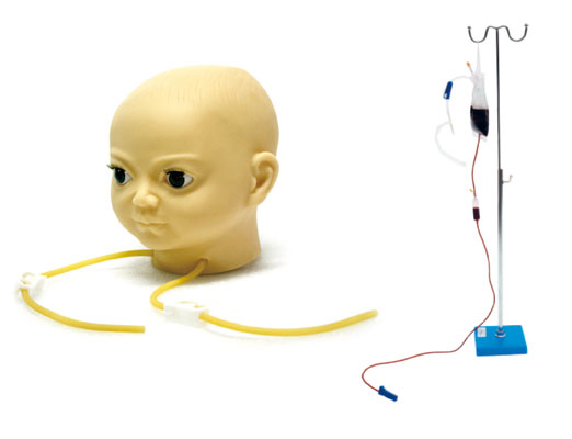 高級硅膠兒童頭皮靜脈注射穿刺訓練模型